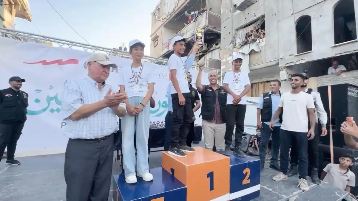 Gazze'de savaşın gölgesinde umut koşusu: "Filistin Yetimler Maratonu" düzenlendi