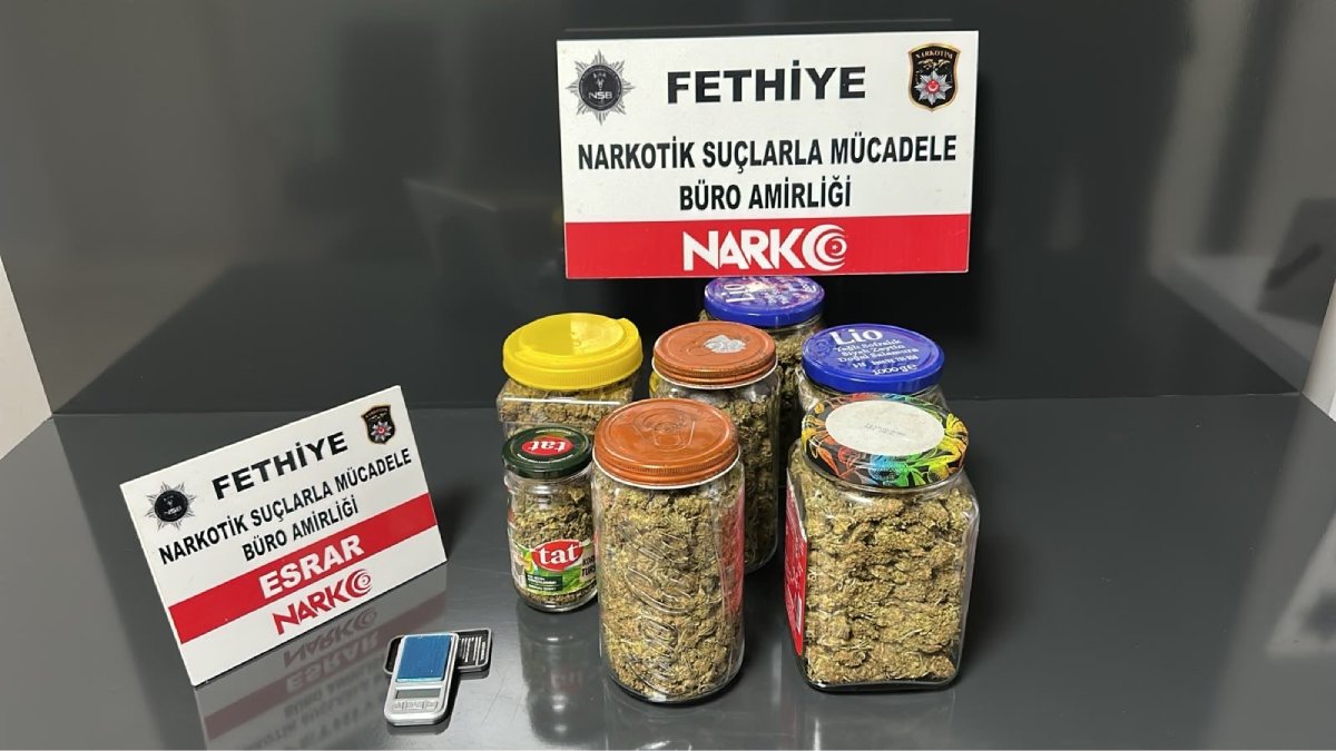 Fethiye'de uyuşturucu operasyonu: 1 kilo 195 gram esrar ele geçirildi