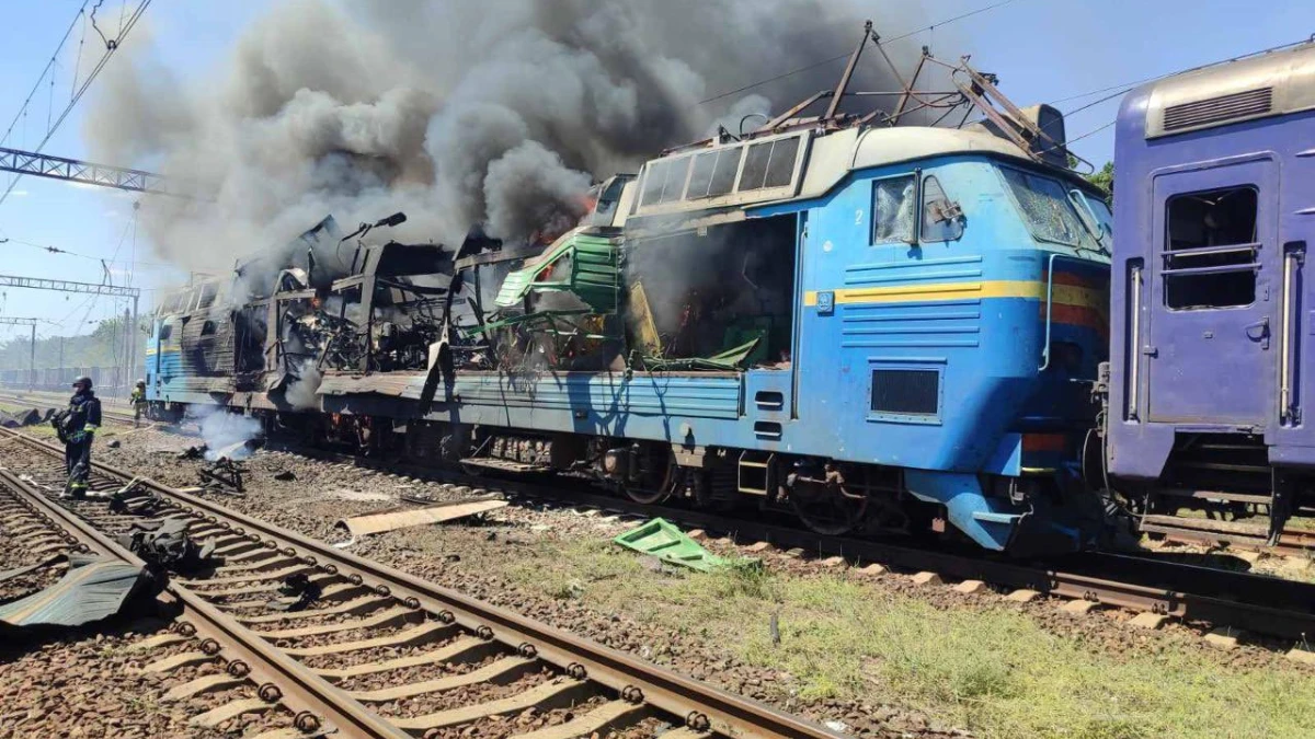 Rusya: Zaporijya'da Ukrayna askeri teçhizatı taşıyan lokomotif Geran-4 ile vuruldu