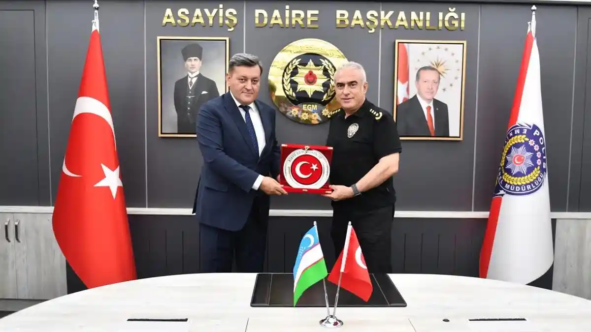 Özbekistan İçişleri Bakanlığı'ndan ziyaret: Asayiş suçlarıyla mücadele ele alındı