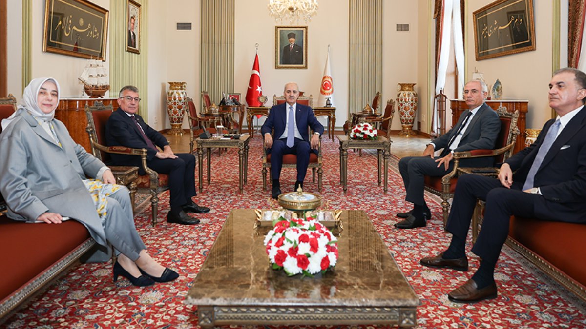 Meclis'te kritik zirve: TBMM Başkanı Numan Kurtulmuş AK Parti heyetiyle görüştü