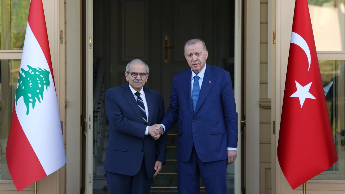 Cumhurbaşkanı Erdoğan, Lübnan Başbakanı Nevvaf Selam ile çalışma yemeğinde buluştu