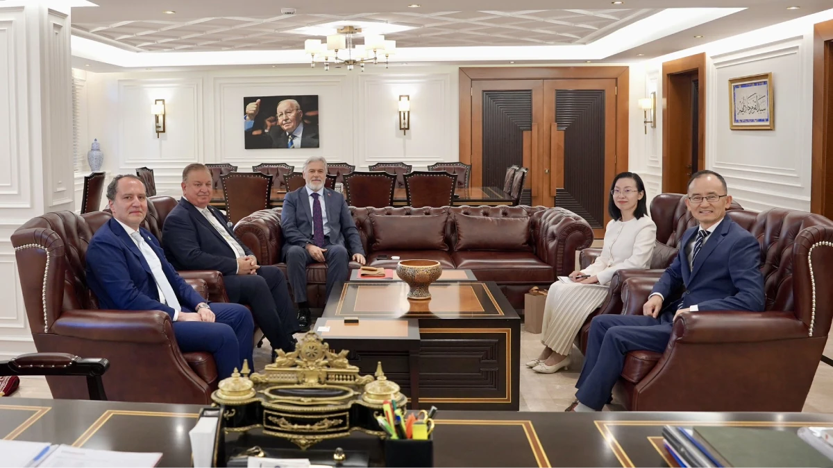 Çin Ankara Büyükelçisi Jiang Xuebin'den Fatih Erbakan'a ziyaret