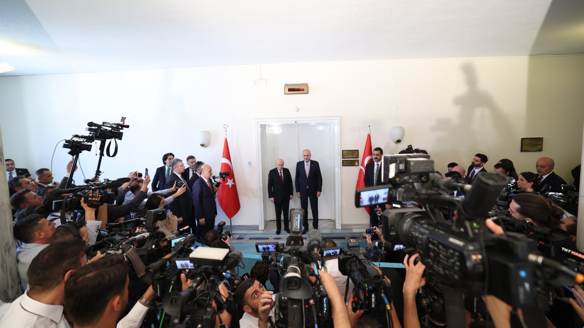 TBMM başkanı Kurtulmuş, MHP genel başkanı Bahçeli ile görüştü