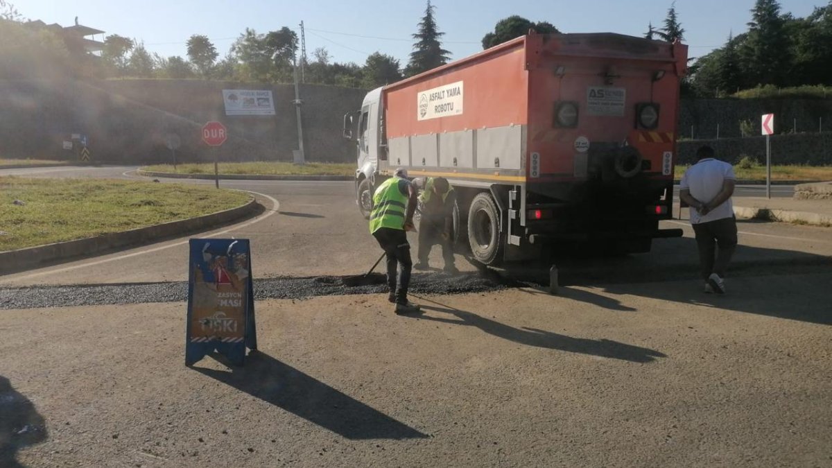 Trabzon'da altyapı sonrası yollar eski haline getiriliyor
