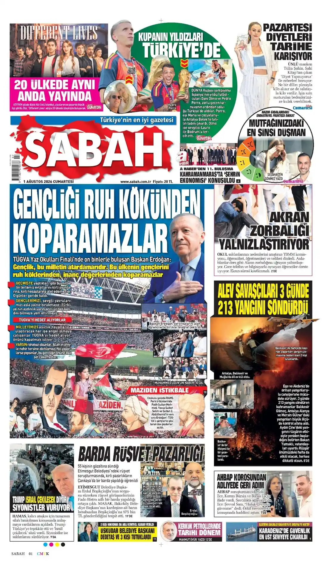 Sabah Gazetesi gazetesi 01 Ağustos 2026 manşeti