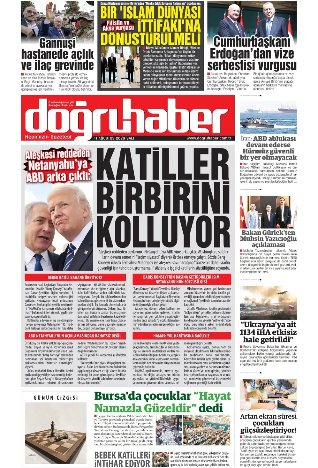 Doğruhaber Gazetesi gazetesi 11 Ağustos 2026 manşeti
