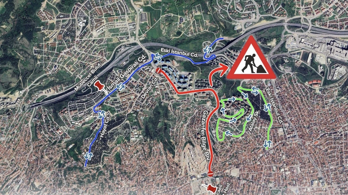 Kocaeli'de Gazanfer Bilge Bulvarı bir hafta trafiğe kapanıyor: İşte alternatif güzergahlar