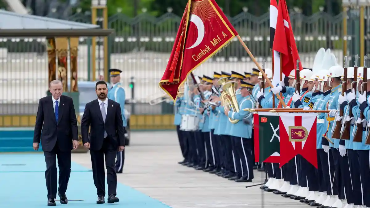 Cumhurbaşkanı Erdoğan, Irak Başbakanı Zeydi'yi resmi törenle karşıladı