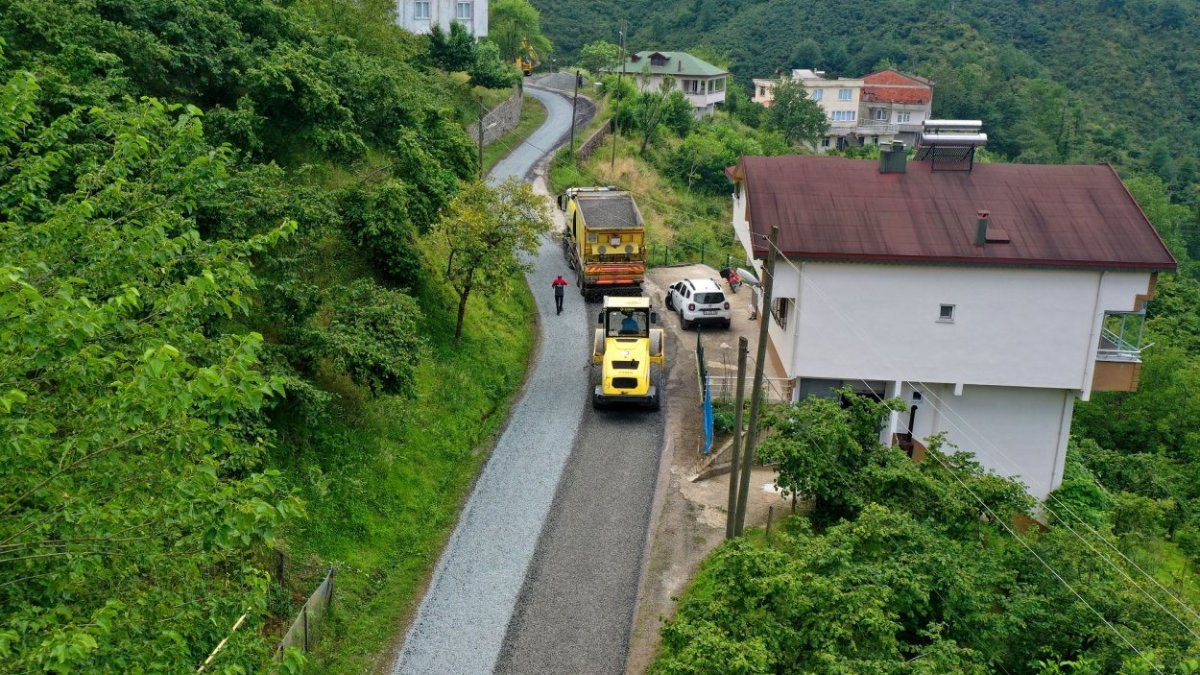 Ordu'da 3 mahalleye hizmet verecek yol modernize edildi