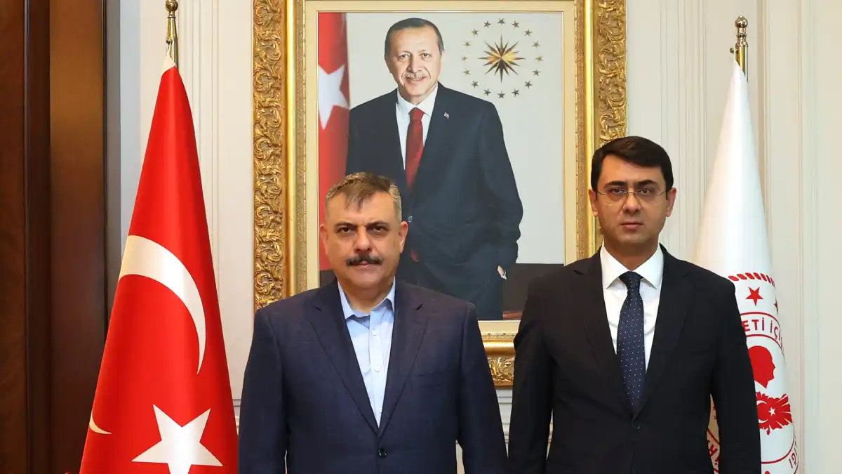 İçişleri Bakanı Mustafa Çiftçi'den Uşak Valisi Serdar Kartal'a kabul