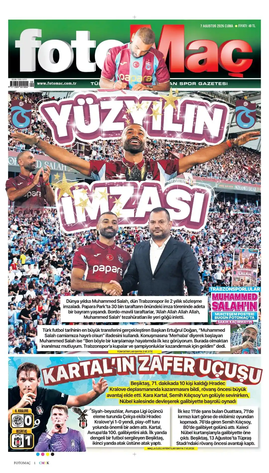 Fotomaç Gazetesi gazetesi 07 Ağustos 2026 manşeti