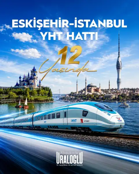 Eskişehir-İstanbul Yüksek Hızlı Tren (YHT) hattının 12'nci kuruluş yıl dönümü