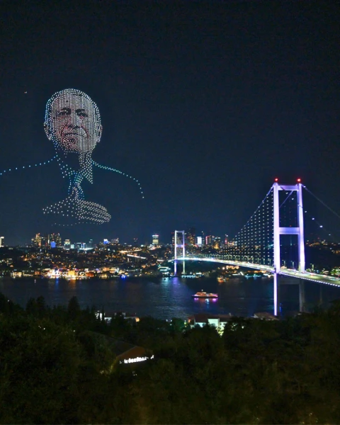 Cumhurbaşkanı Recep Tayyip Erdoğan’ın silueti