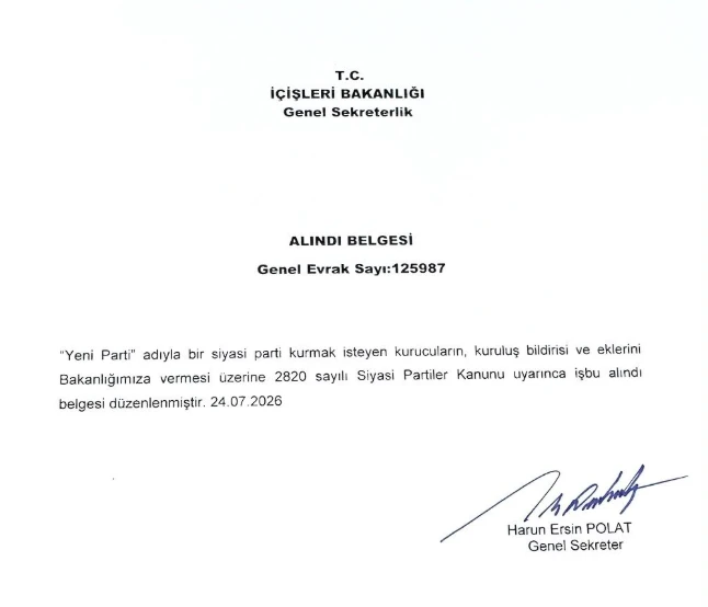 İçişleri Bakanlığı'ndan resmi onay