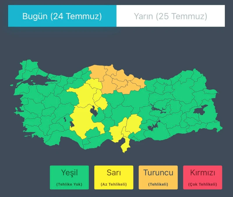 İç Anadolu ve Akdeniz bölgelerinde de geniş bir alanda sağanak yağış geçişleri yaşanacak.