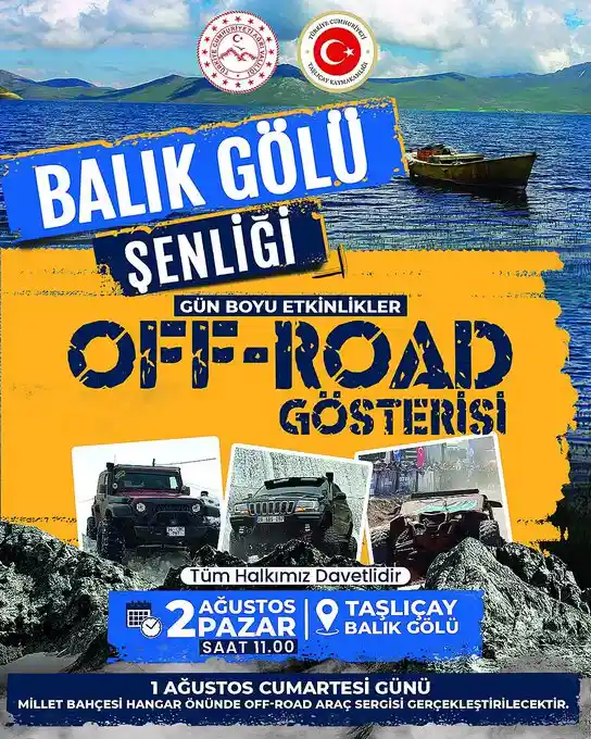Ağrı Valiliği, 2 Ağustos Pazar günü düzenlenecek Balık Gölü Şenliği