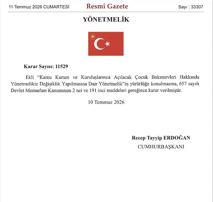0-6 yaş çocuk bakım evleri için yeni yönetmelik Resmi Gazete’de